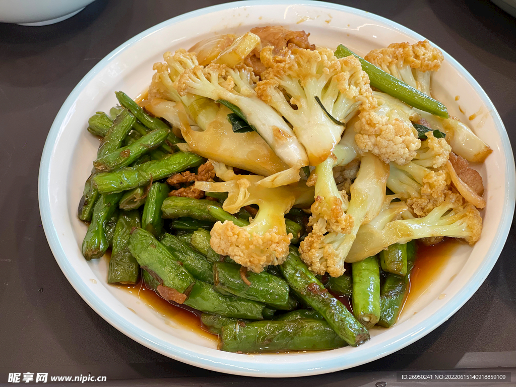炒花菜炒豆角