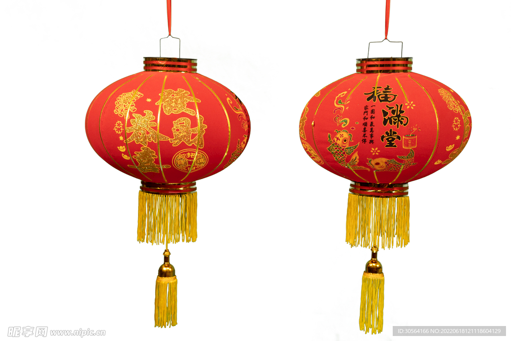 復古紅色燈籠素材