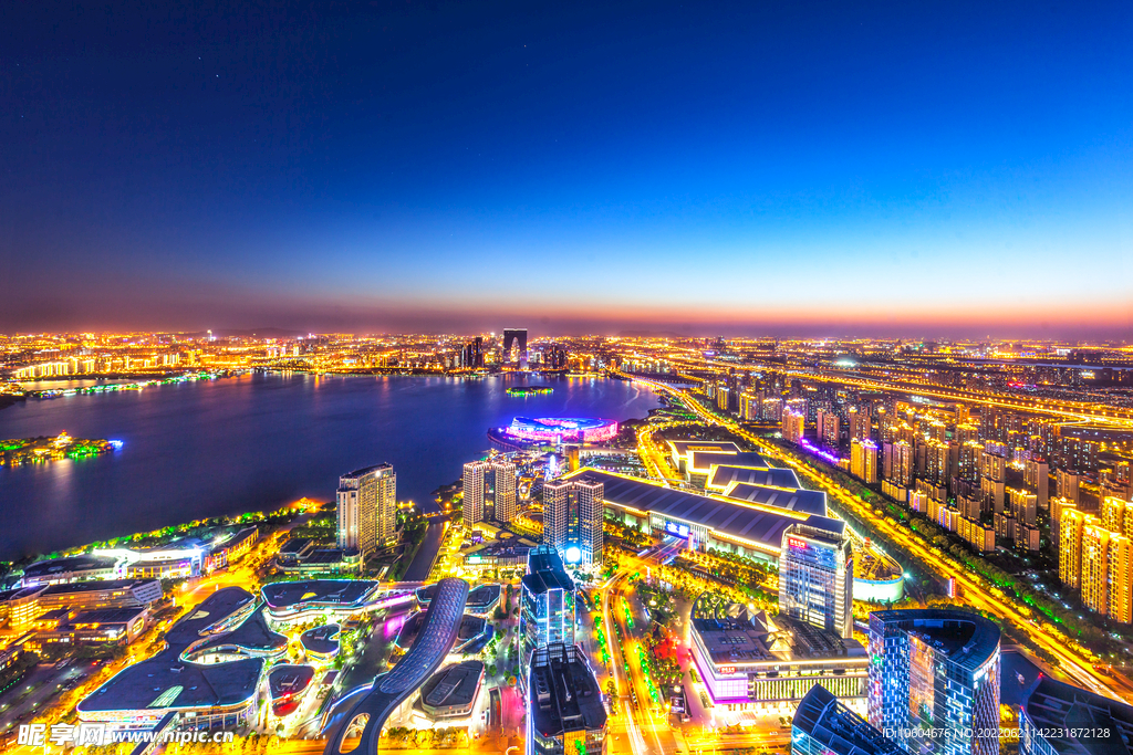 蘇州城市的夜景