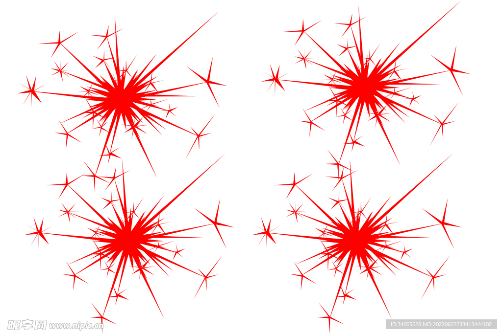 红色烟花图案