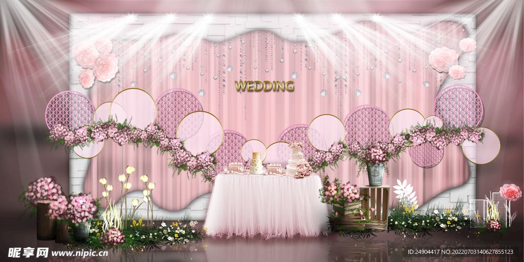 粉色婚礼背景