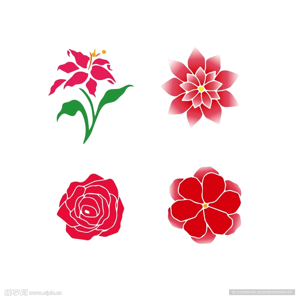 花朵玫瑰花元素
