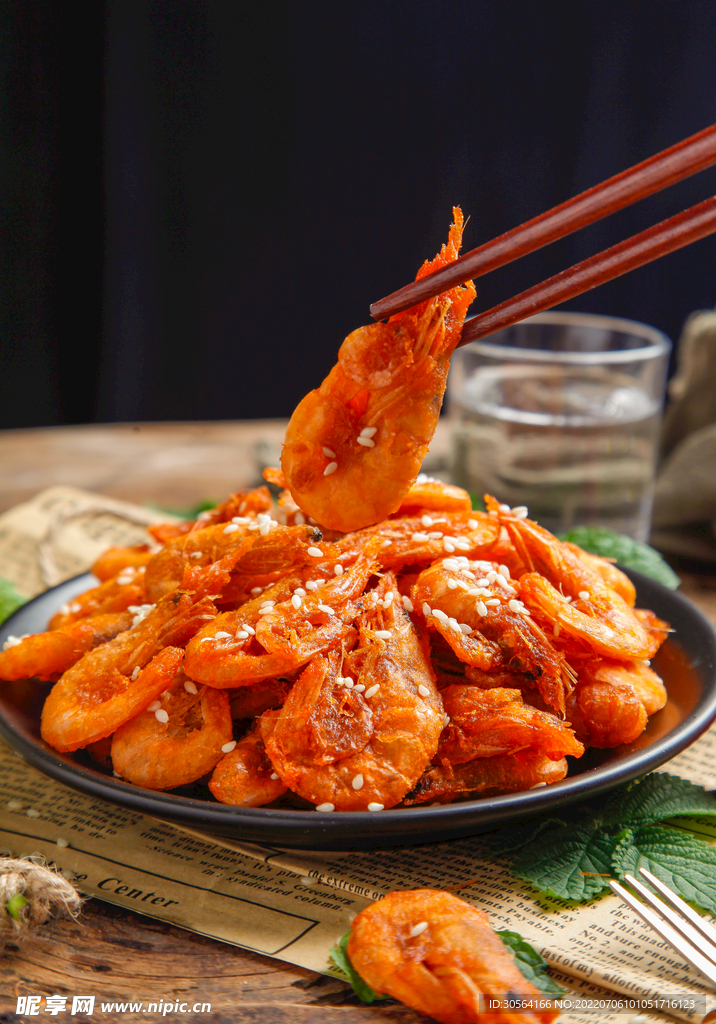 油炸大蝦美食