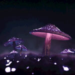 紫色浪漫蘑菇图案