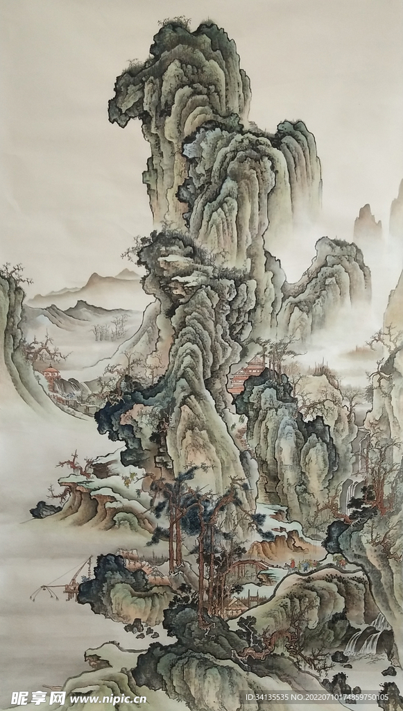 立幅國畫山水