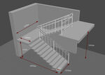 3D图 楼梯效果图