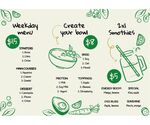 绿色手绘餐厅菜单