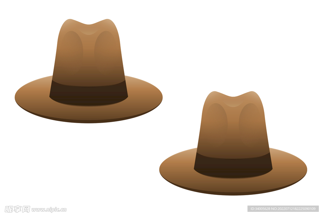 棕色帽子