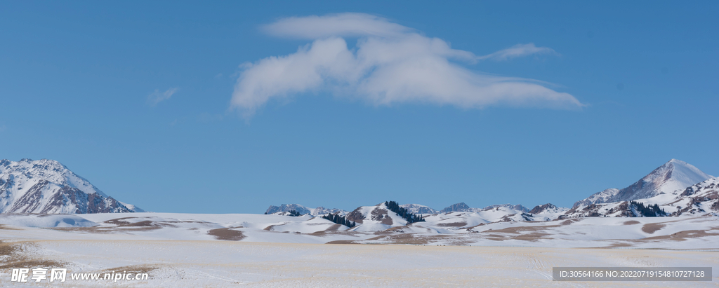 戶外雪山山脈自然