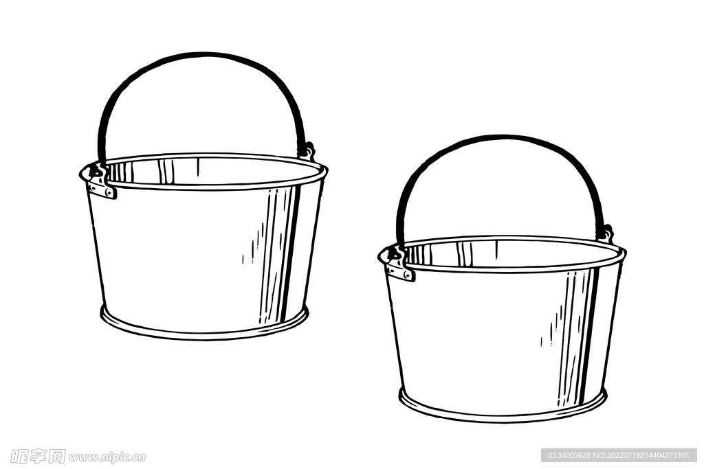 素描水桶