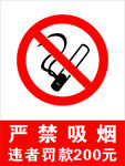 严禁吸烟   禁止吸烟  