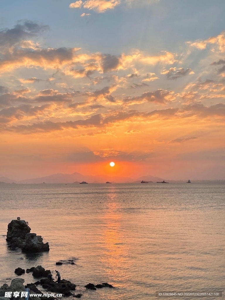 海边夕阳落日