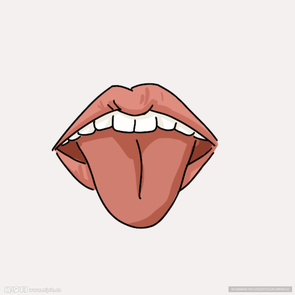 伸舌头