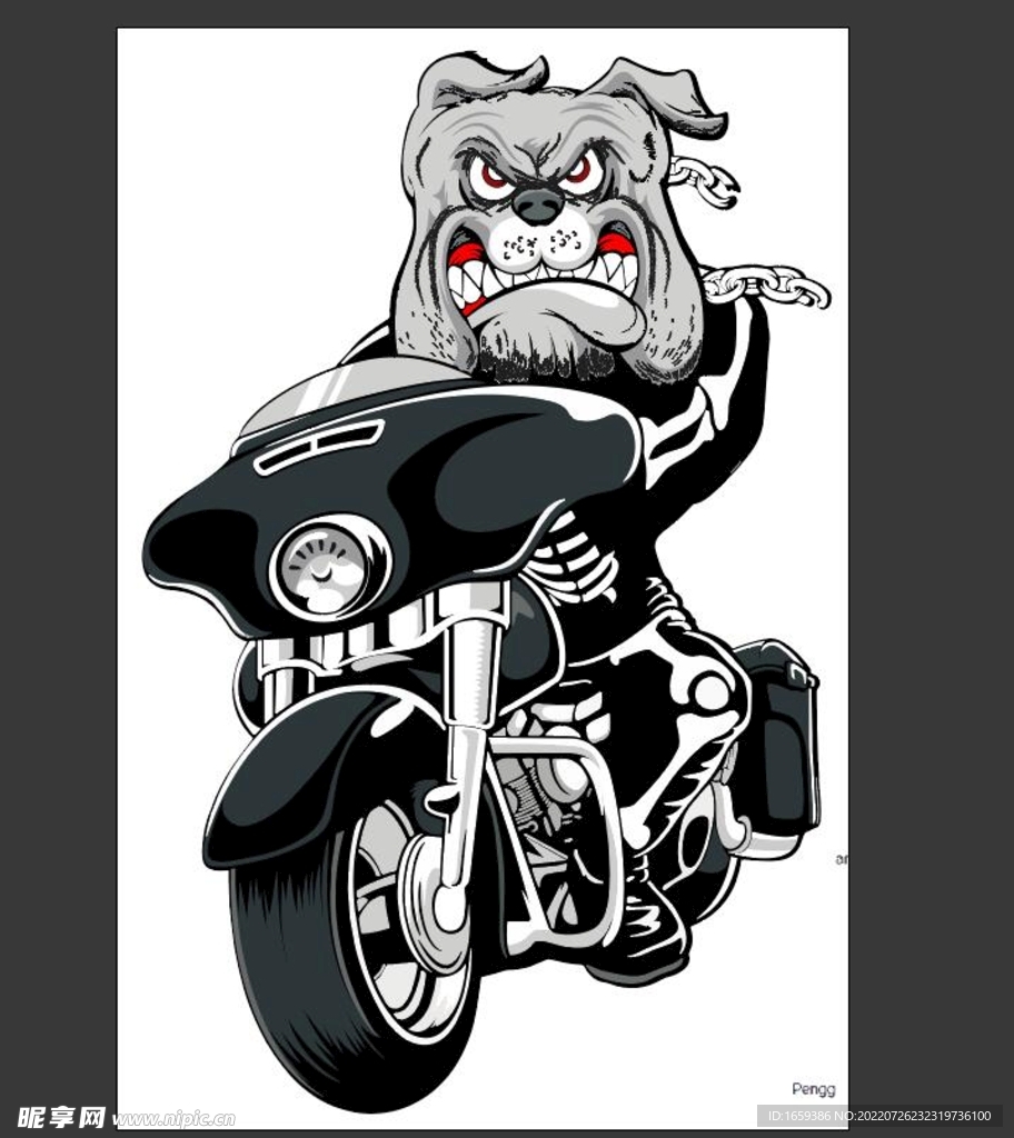 狗狗騎摩托車