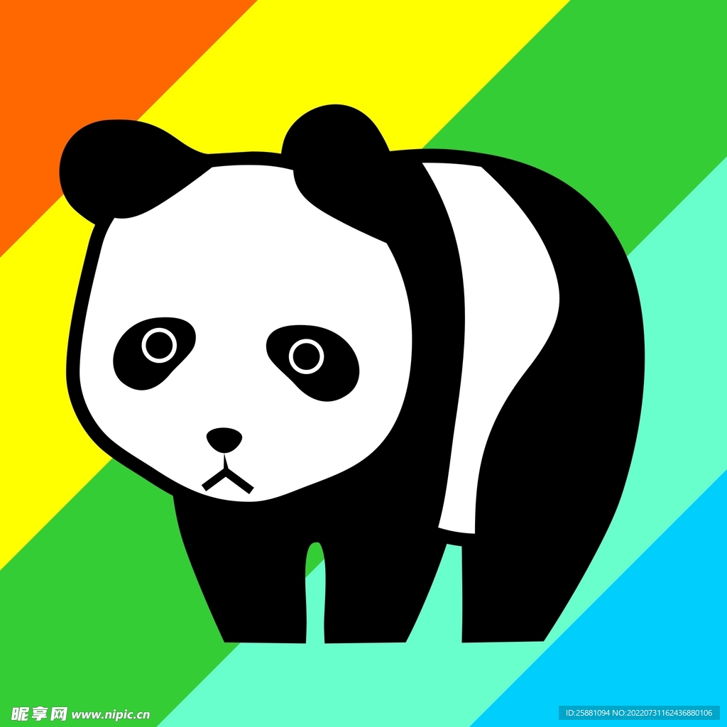 熊猫 动物 矢量 卡通图案