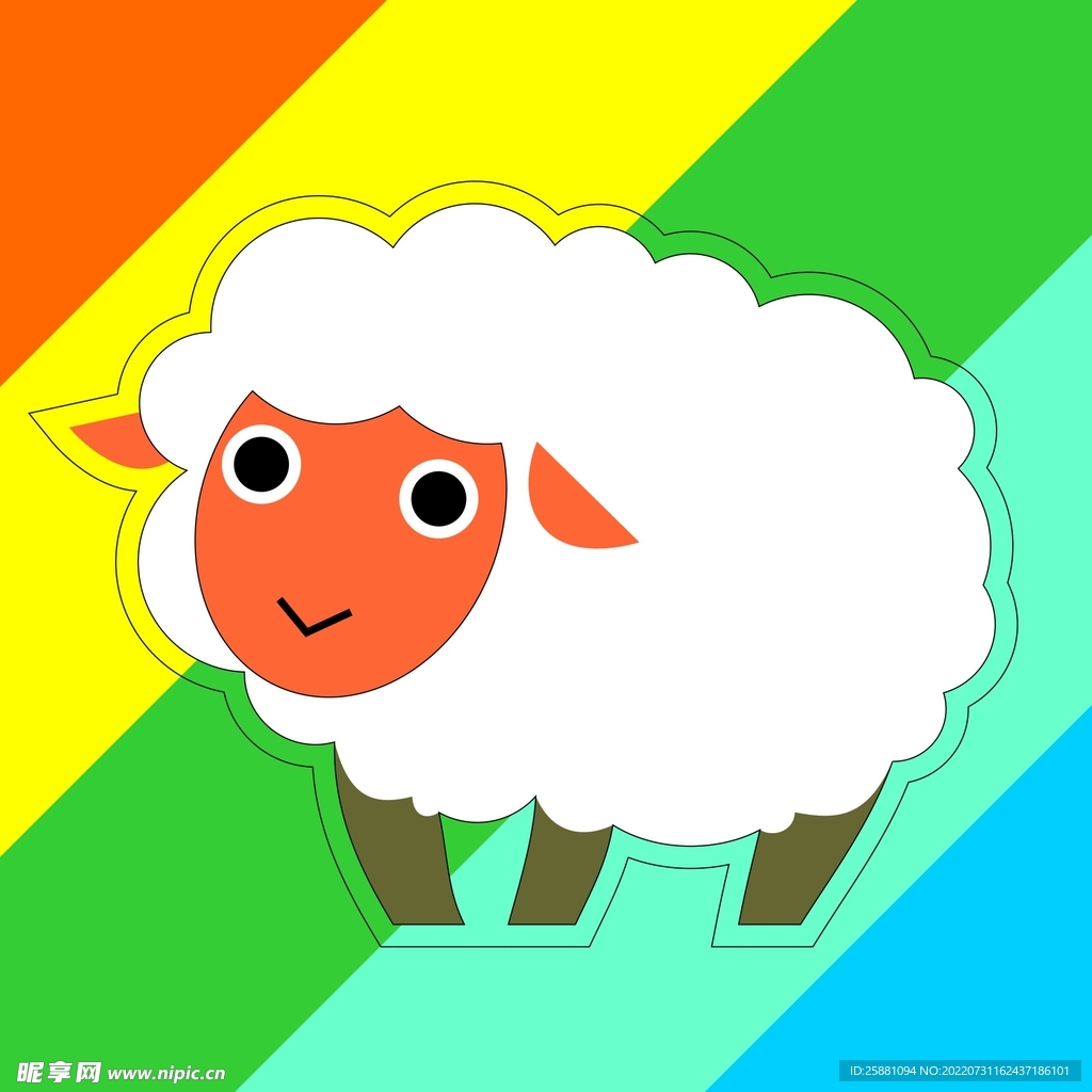 羊 动物 矢量 卡通图片