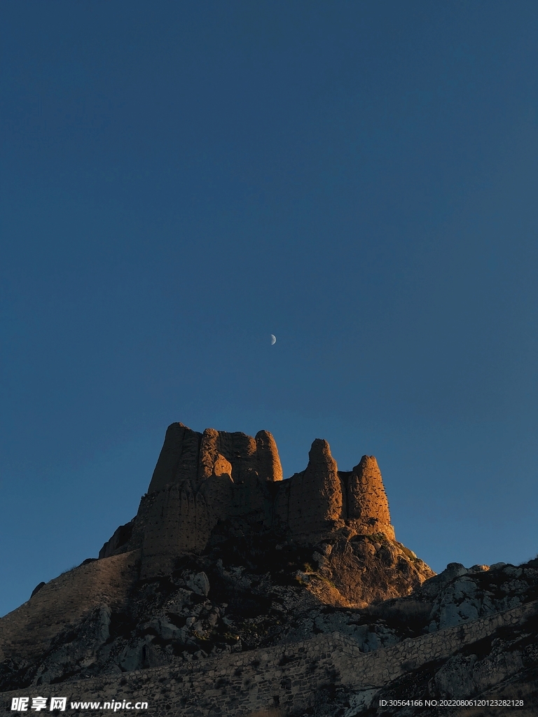 戶外夜晚山峰自然