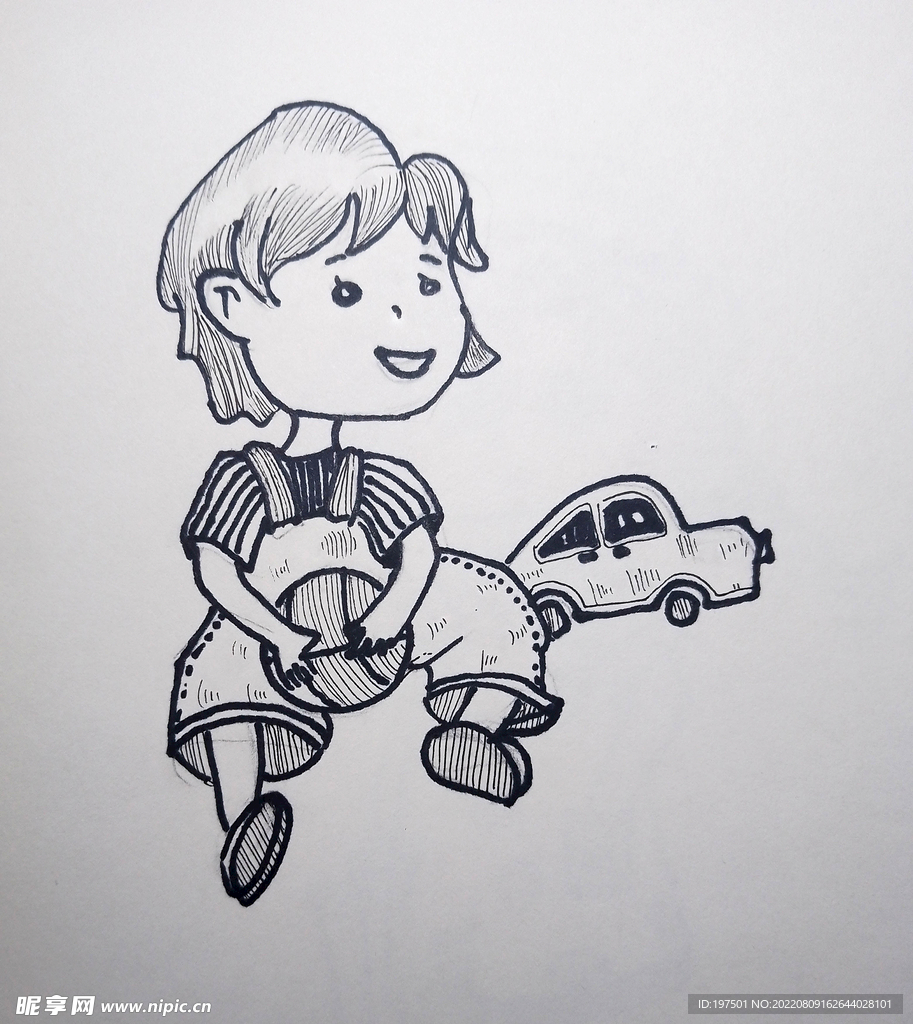 玩具车与小朋友
