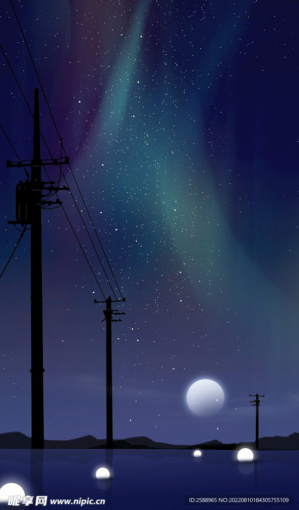 夜晚 極光