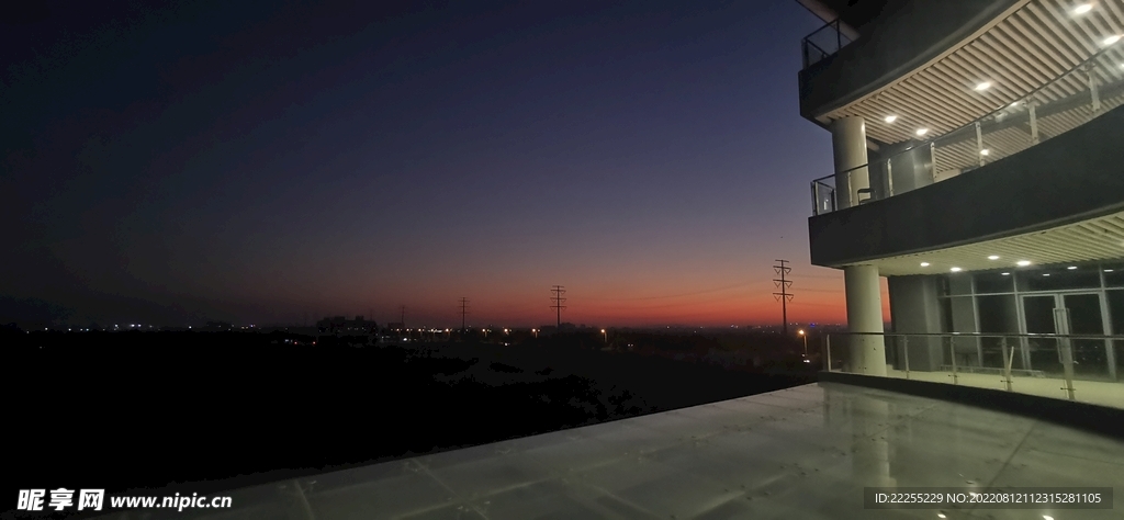 晚霞夜景