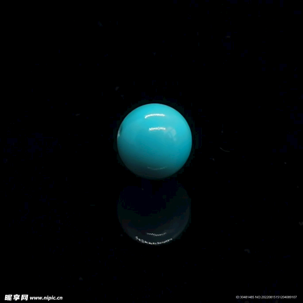 原礦綠松圓珠