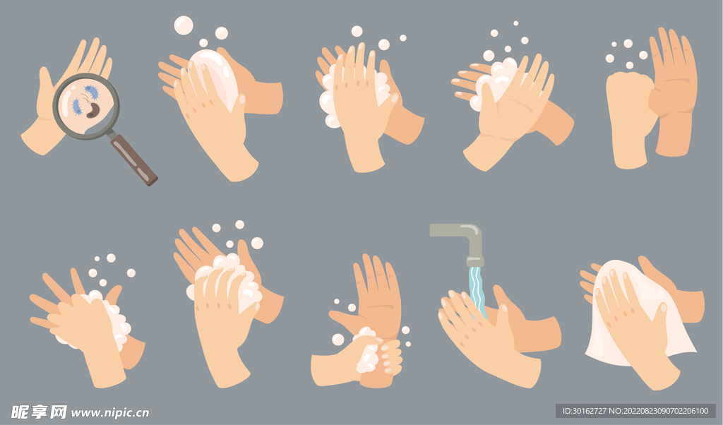卫生洗手步骤