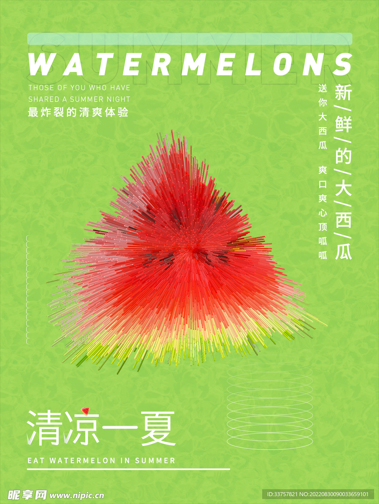 夏天西瓜海報(bào)