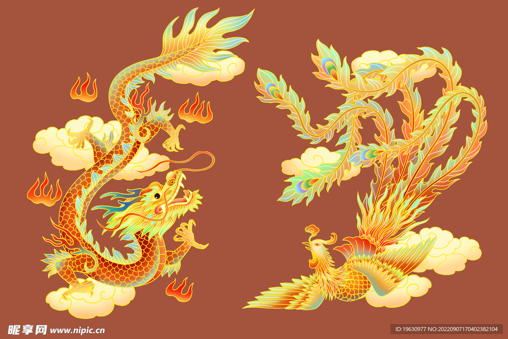 中國風(fēng)龍鳳元素