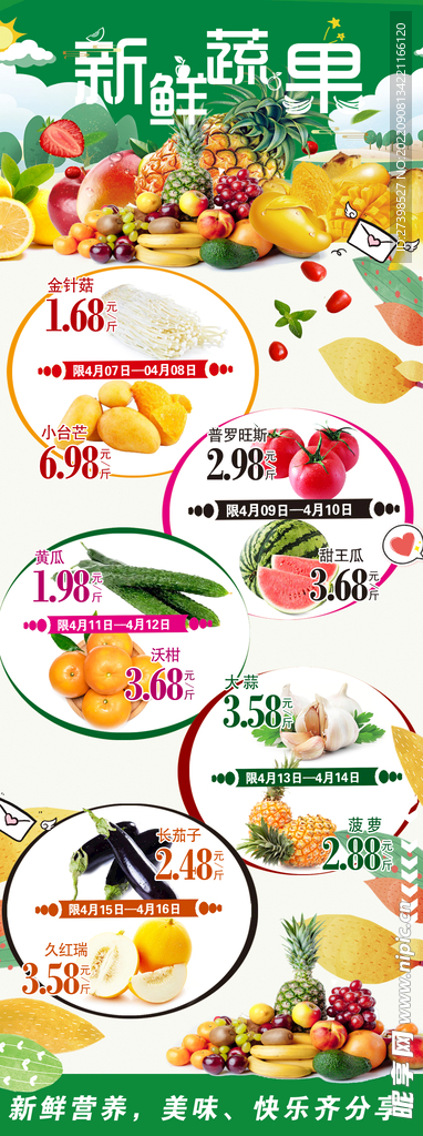 超市蔬菜水果价格DM单页