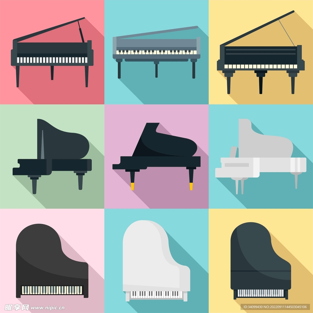 钢琴图标logo