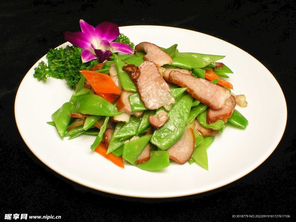 荷蘭豆炒臘肉