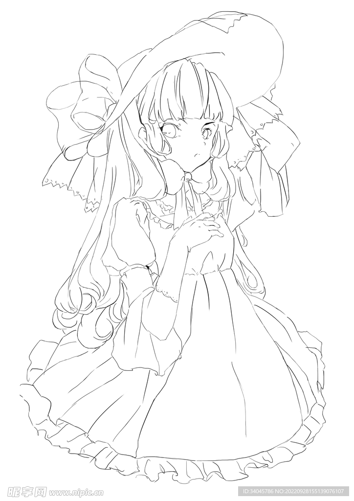 黑白線稿插畫