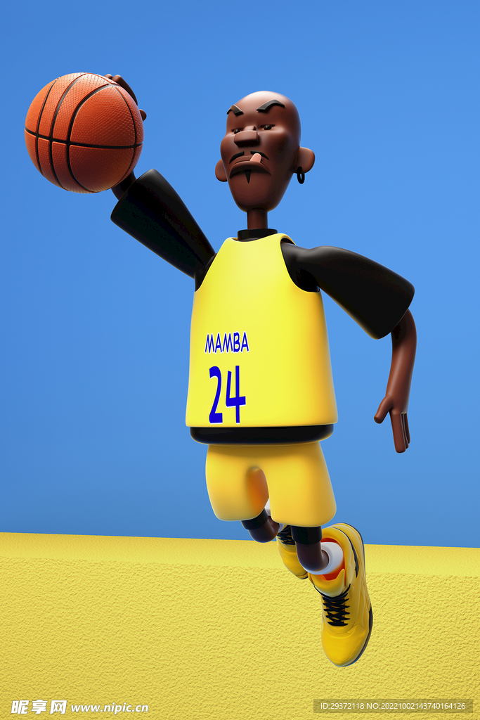運動籃球3d人物