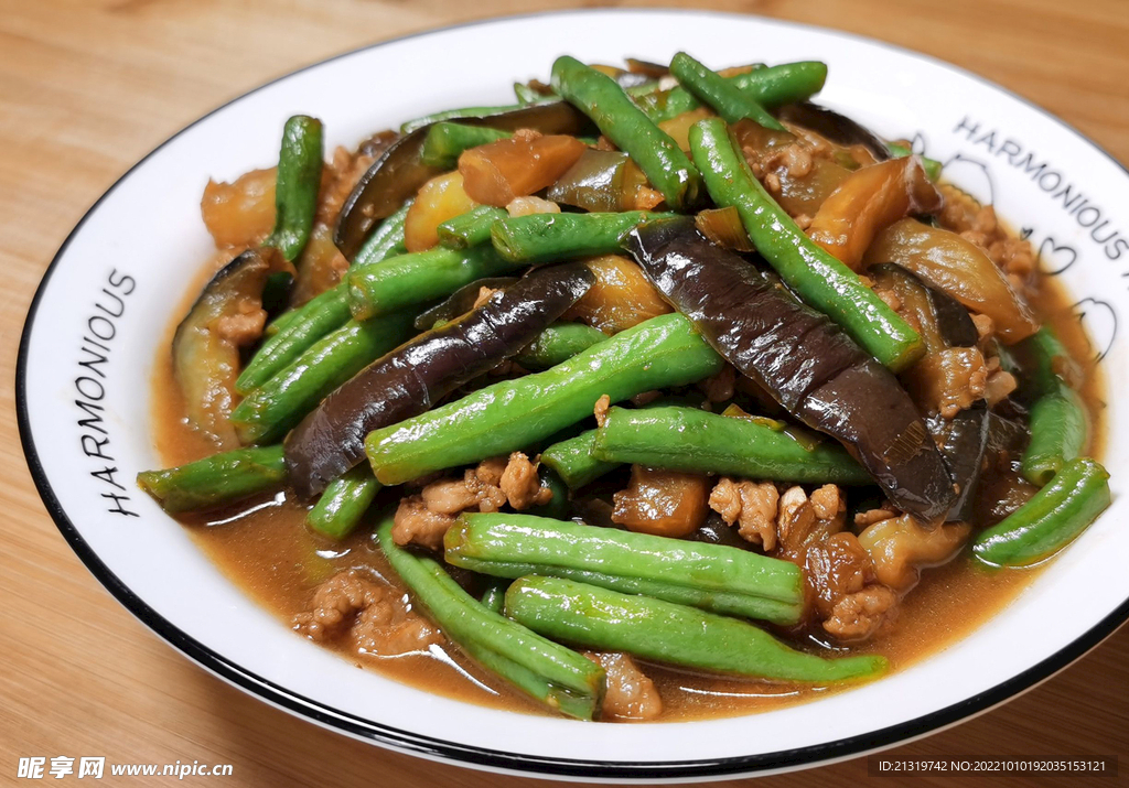 豆角茄子高清圖