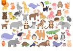 动物园动物插画