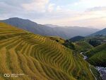 夜幕降臨下的龍脊梯田