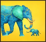 大象小象玄关装饰挂画