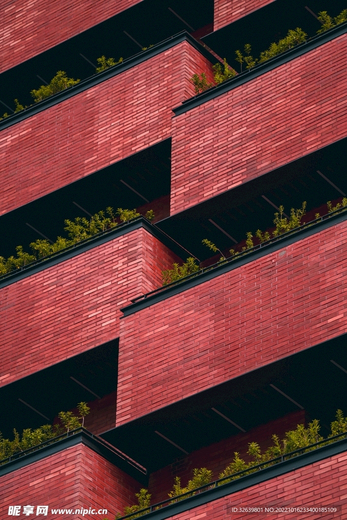 紅磚建筑外墻 