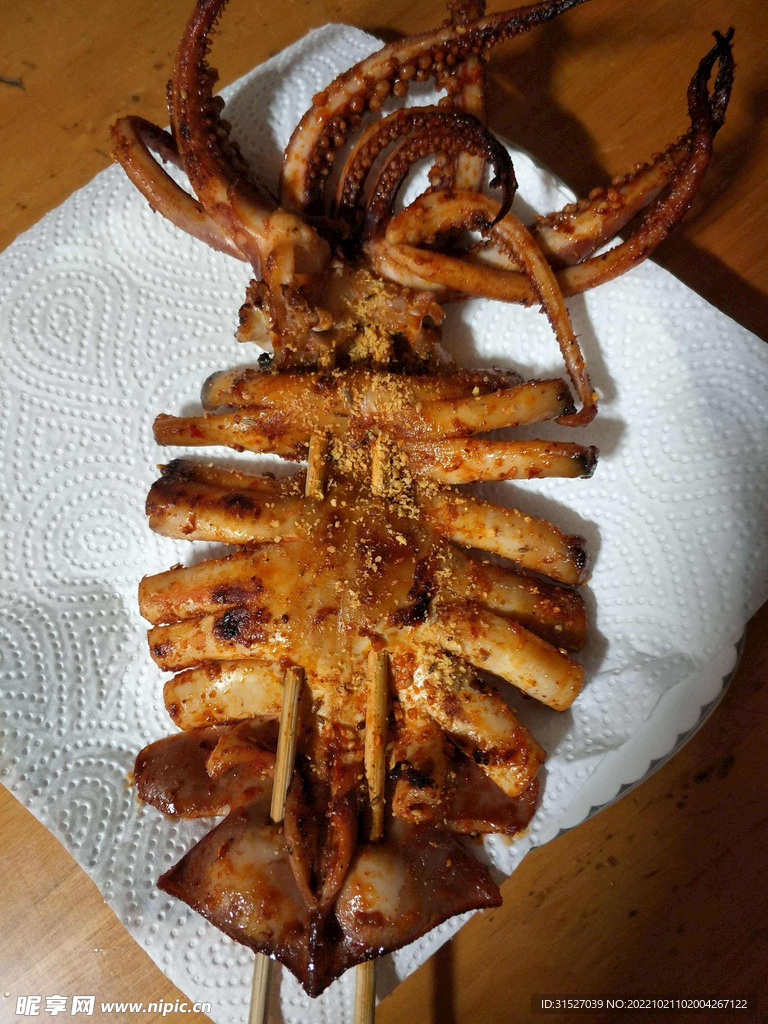 特色大串烤魷魚