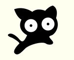 猫咪黑色淘气跳跃