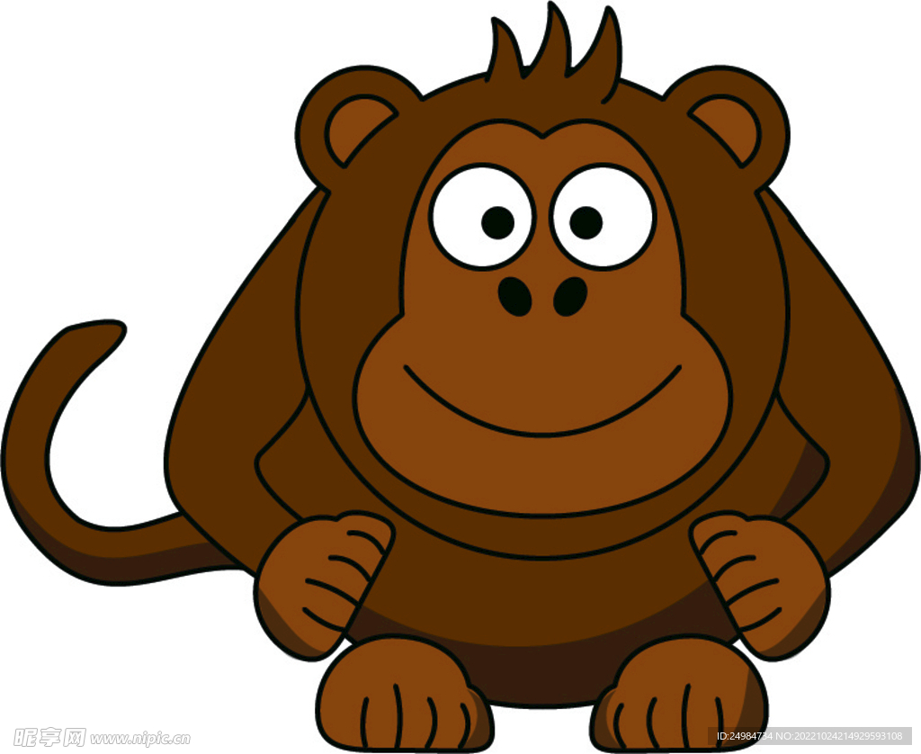 猴子矢量素材插画