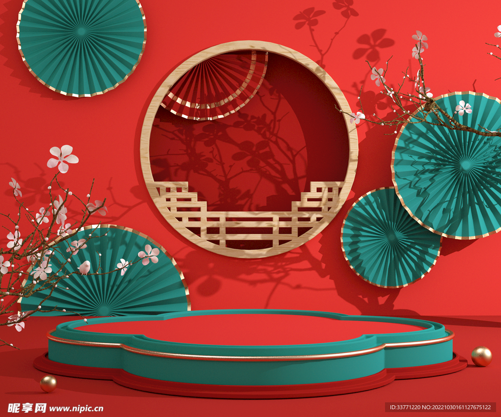 傳統(tǒng)中式新年展示模型