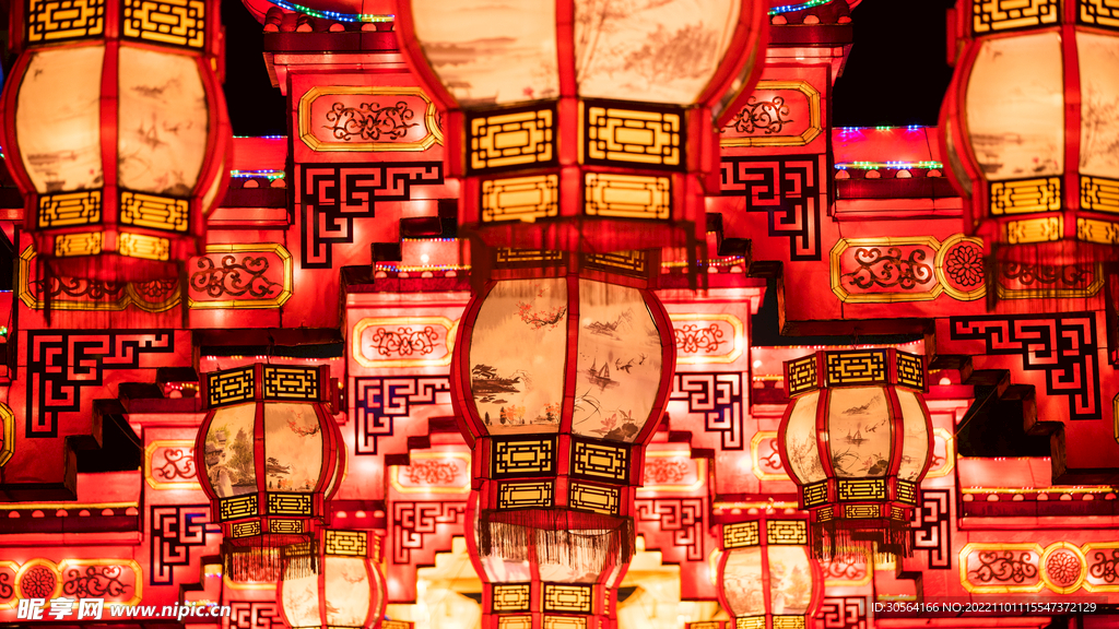 復古紅色燈籠