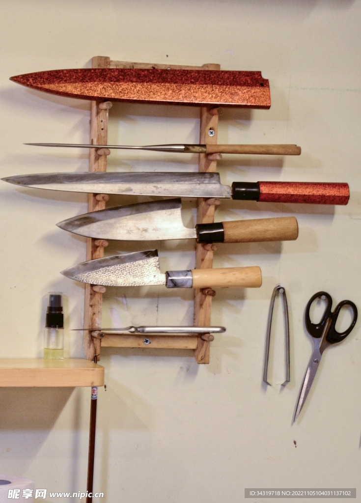 寿司制作刀具展示实拍