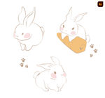 小白兔手绘素材
