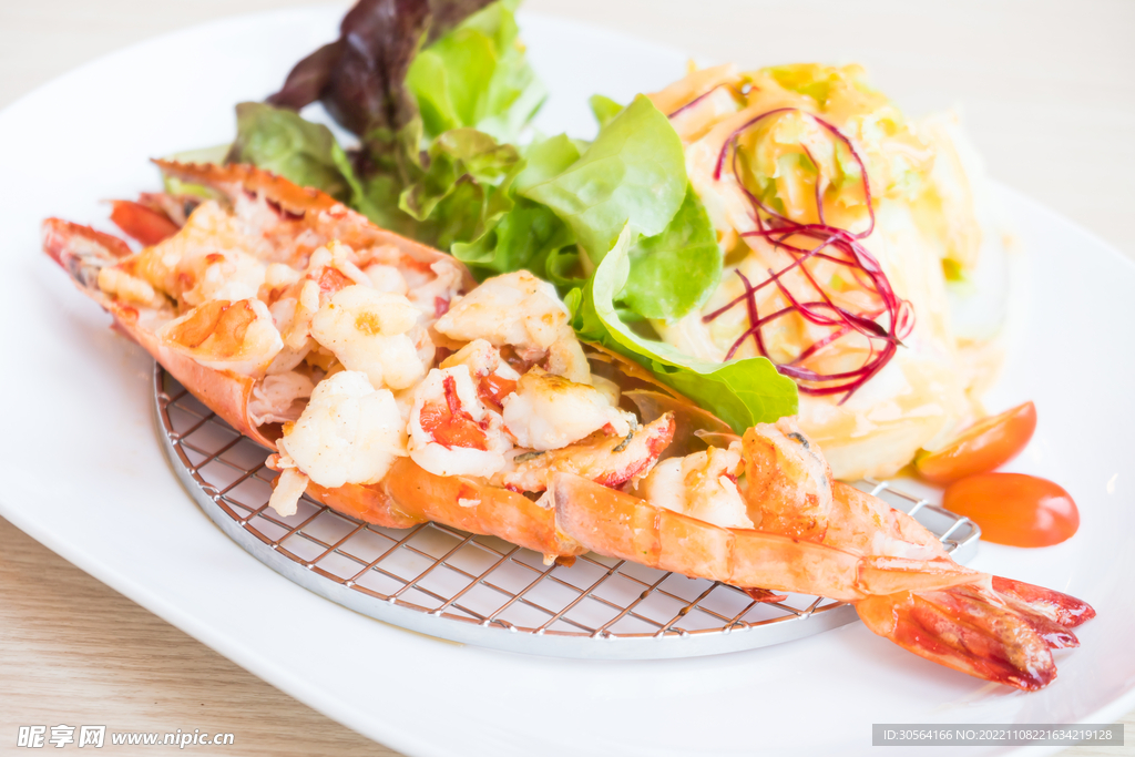 大蝦沙拉美食