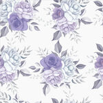 手绘紫色花朵花卉