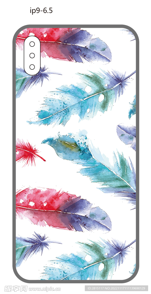 创意手机壳 水彩花纹 彩绘图案