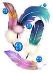 唯美彩色珍珠动物羽毛