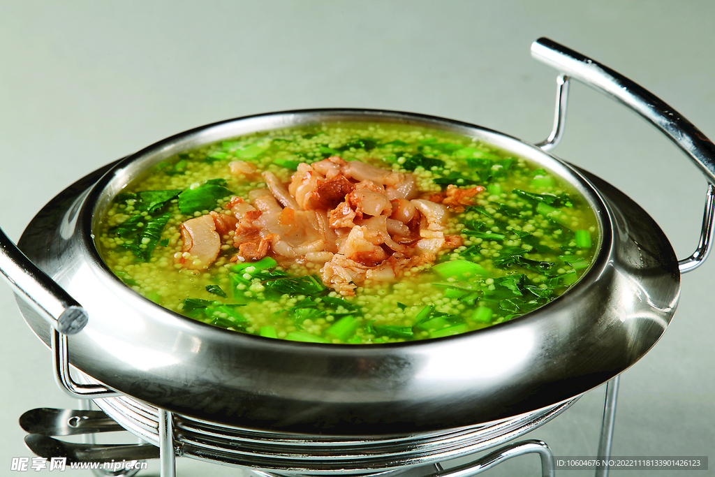 小米青菜汆咸肉
